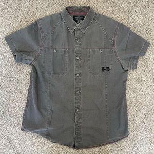 HARLEY DAVIDSON short sleeve snap down shirt